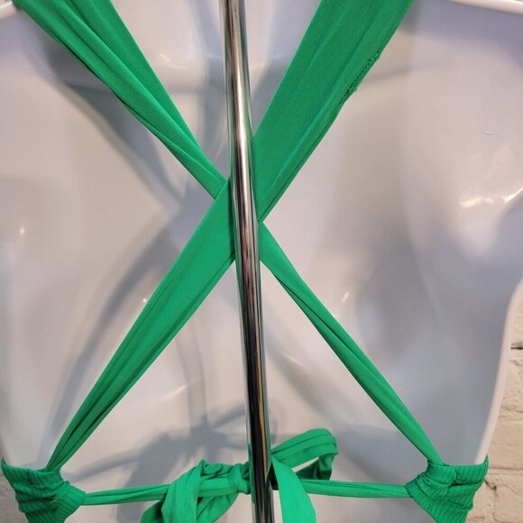 BECCA Modern Edge Rib Plunge One Piece Women's Swimsuits - Picture 6 of 8